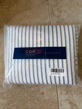 King Sheet Set(4pieces), blue stripe, NWT
